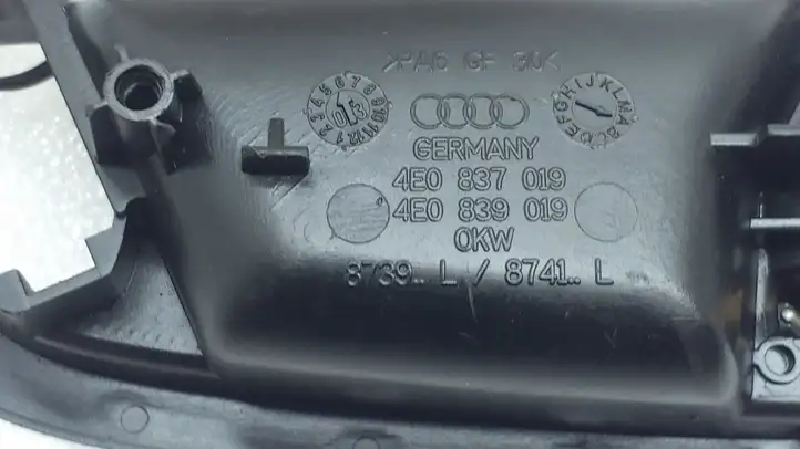 Audi A8 S8 D3 4E (2002 - 2005) 4E0837019 Внутренняя ручка двери — фото 2