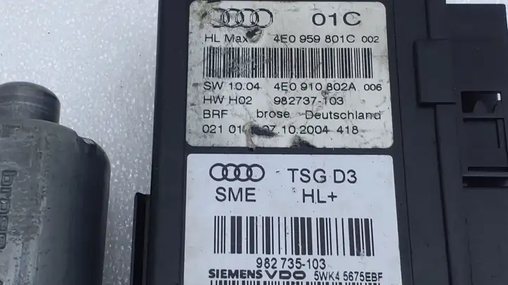 Audi A8 S8 D3 4E (2002 - 2005) 0130821764 Стеклоподъемник задней двери — фото 2