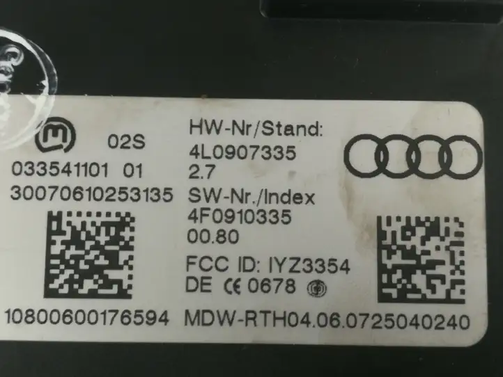 Audi Q7 4L (2005 - 2009) 4L0907335 Блок бесключевого доступа — фото 5