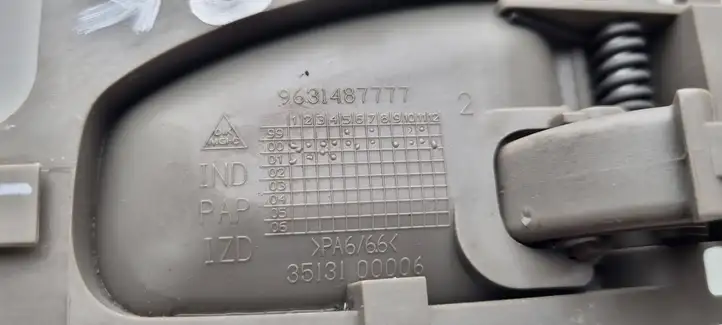Citroen Xsara Picasso (1999 - 2012) 9631487777 Внутренняя ручка задней двери — фото 3