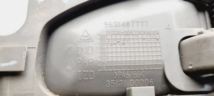 Citroen Xsara Picasso (1999 - 2012) 9631487777 Внутренняя ручка двери — фото 3