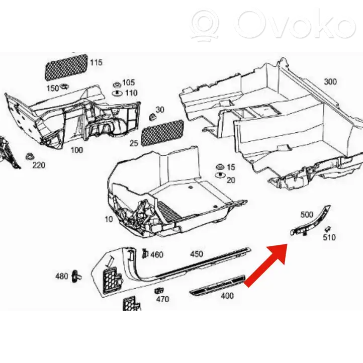Mercedes-Benz C W205 (2014 - 2021) A2056807100 Верхняя обшивка стойки B — фото 4