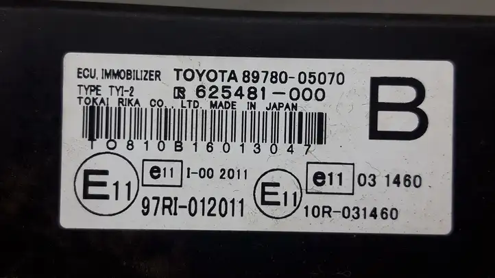 Toyota Avensis T270 (2009 - 2012) 8978005070 Блок иммобилайзера — фото 5