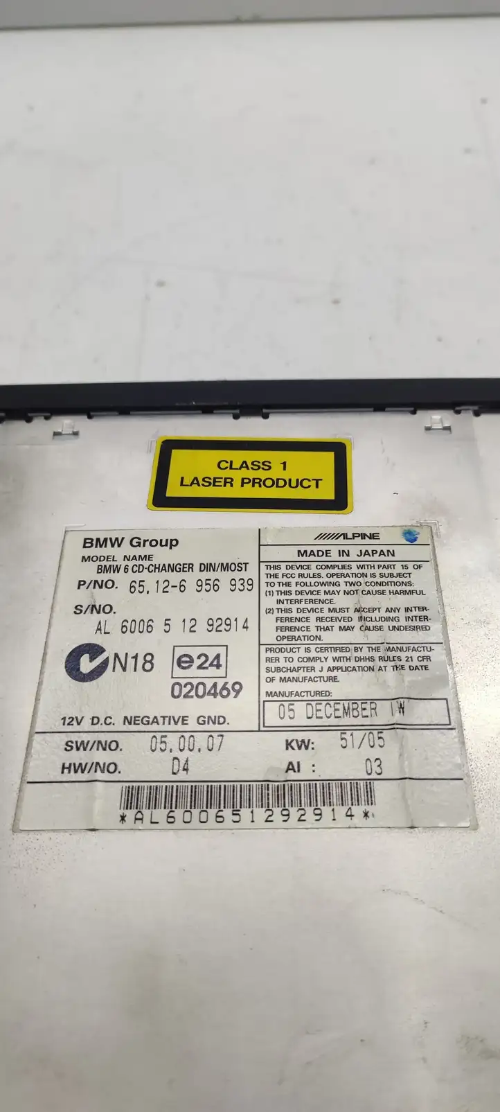 BMW 5 E60 E61 (2004 - 2010) 6956939 CD/DVD чейнджер — фото 4