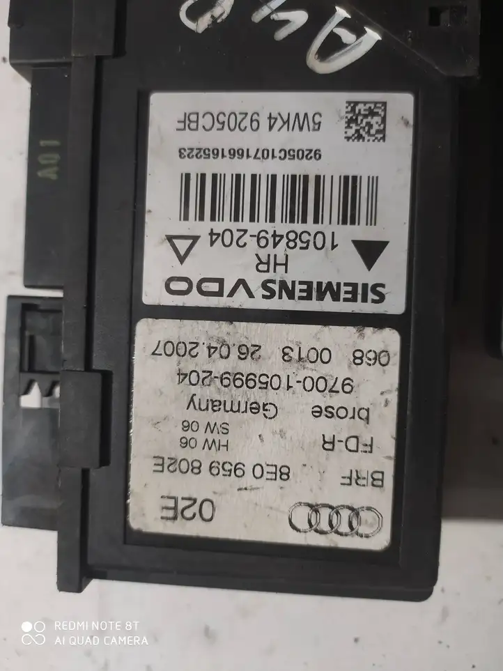Audi A4 S4 B7 8E 8H (2004 - 2009) 8E0959802E Стеклоподъемник задней двери — фото 2