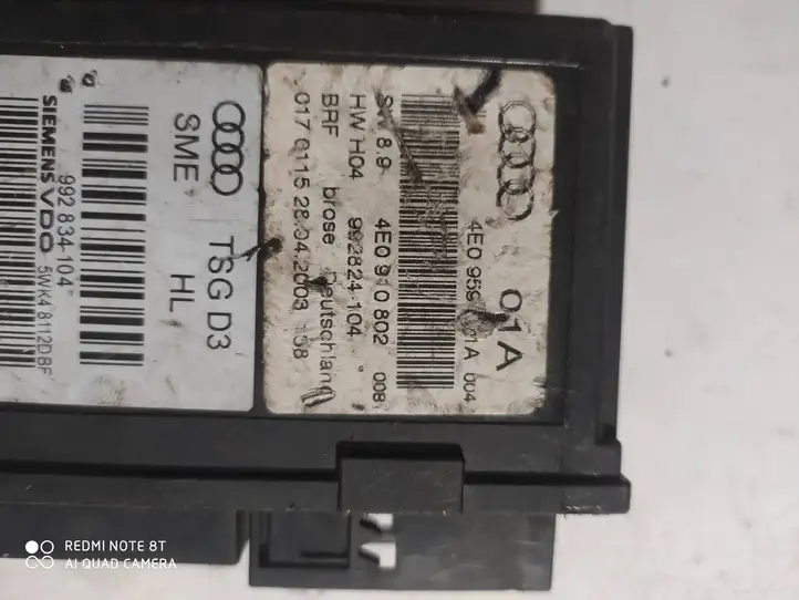 Audi A8 S8 D3 4E (2002 - 2005) 4E0910802 Стеклоподъемник задней двери — фото 2
