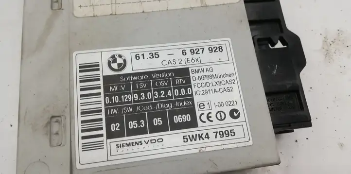 BMW 5 E60 E61 (2004 - 2010) 61356927928 Блок иммобилайзера — фото 3