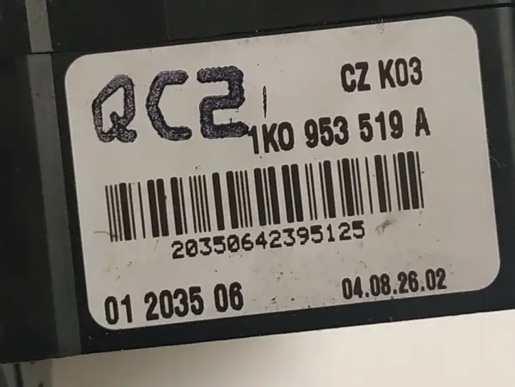 Volkswagen Jetta V (2005 - 2010) 1K0953519A Переключатель стеклоочистителей — фото 3