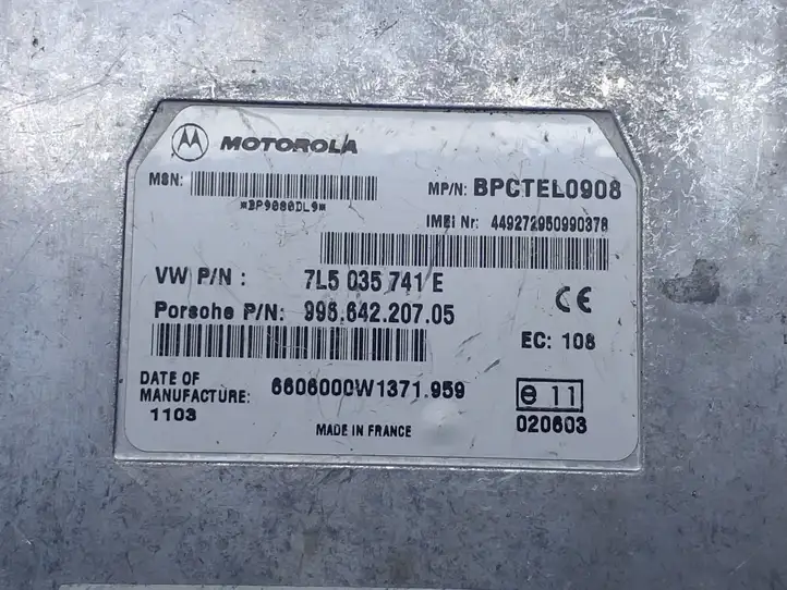 Porsche Cayenne (9PA) (2002 - 2010) 7L5035741E Блок GSM — фото 2