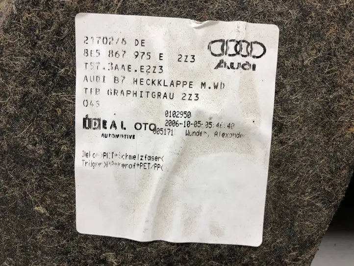 Audi A4 S4 B7 8E 8H (2004 - 2009) 8E5867975E Обшивка багажника — фото 5