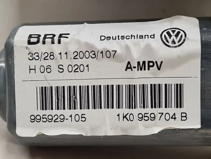 Volkswagen Touran I (2003 - 2010) 1K0959704B Стеклоподъемник задней двери — фото 2