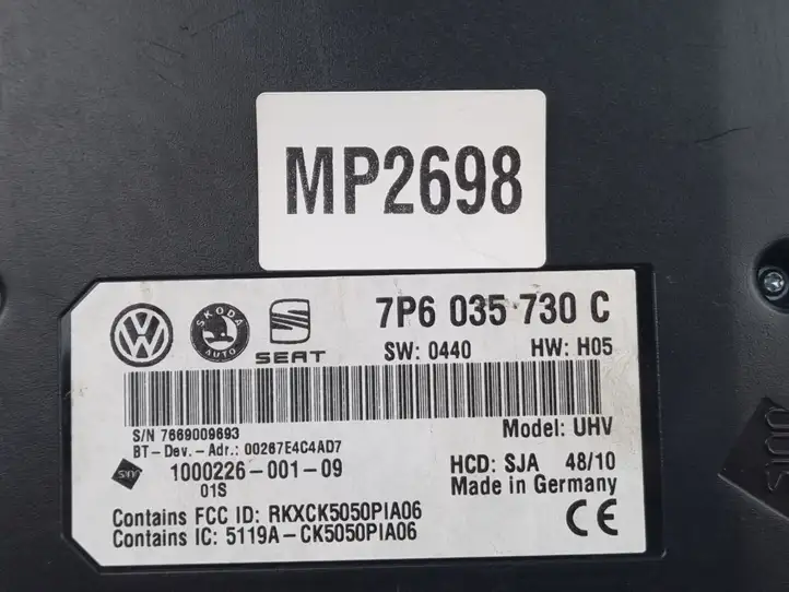 Volkswagen Touareg I (2002 - 2010) 7P6035730C Bluetooth модуль — фото 3
