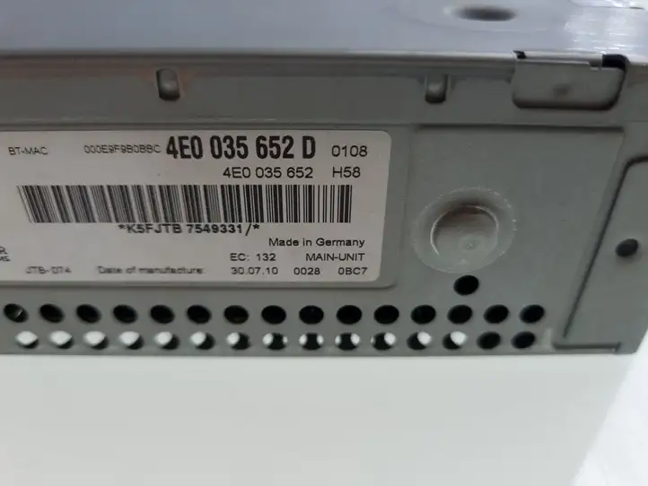 Audi A6 S6 C6 4F (2008 - 2011) 4E0035652D Контроллер мультимедийной системы — фото 3