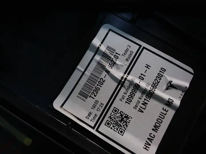 Tesla Model 3 (2017 - 2023) 109999901H Комплект системы вентиляции салона — фото 11