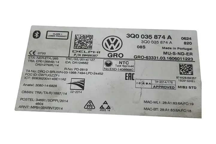 Volkswagen Tiguan (2007 - 2011) 3Q0035874A Магнитола / мультимедийная система — фото 9