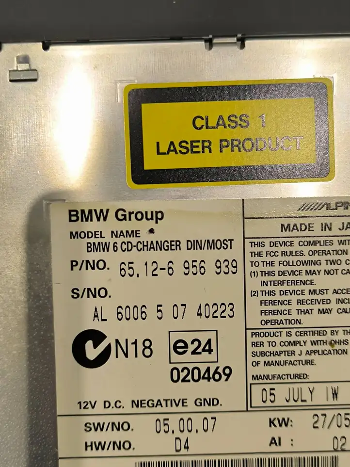 BMW 5 E60 E61 (2004 - 2010) 65126956939 CD/DVD чейнджер — фото 5