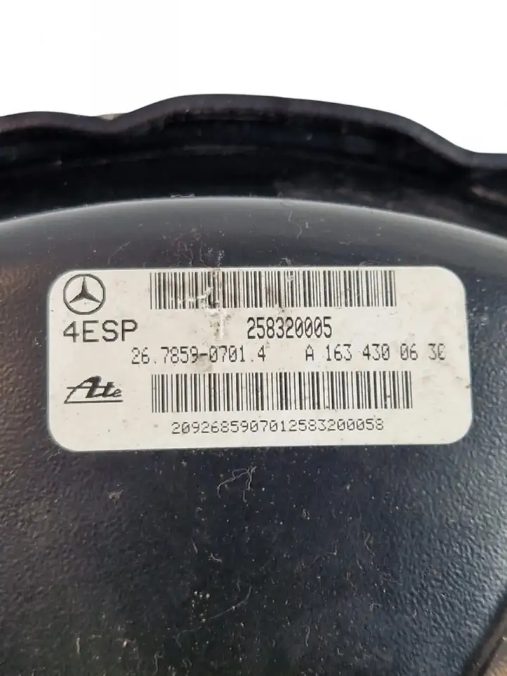 Mercedes-Benz ML W163 (1997 - 2005) Вакуумный усилитель тормозов — фото 6