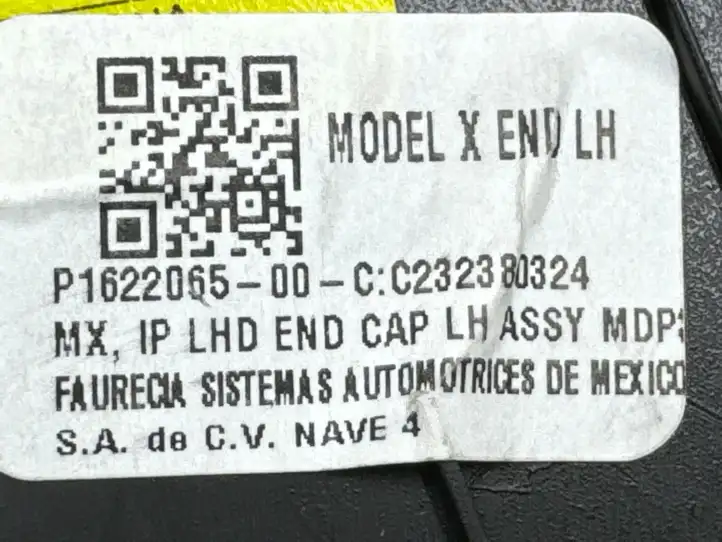 Tesla Model X (2021 - ) 162206500C Боковая отделка панели приборов — фото 8