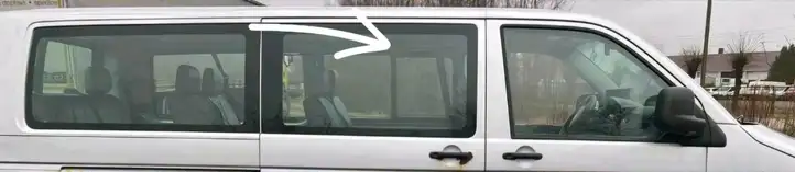 Volkswagen Transporter - Caravelle T5 (2009 - 2015) Стекло раздвижной двери — фото 1