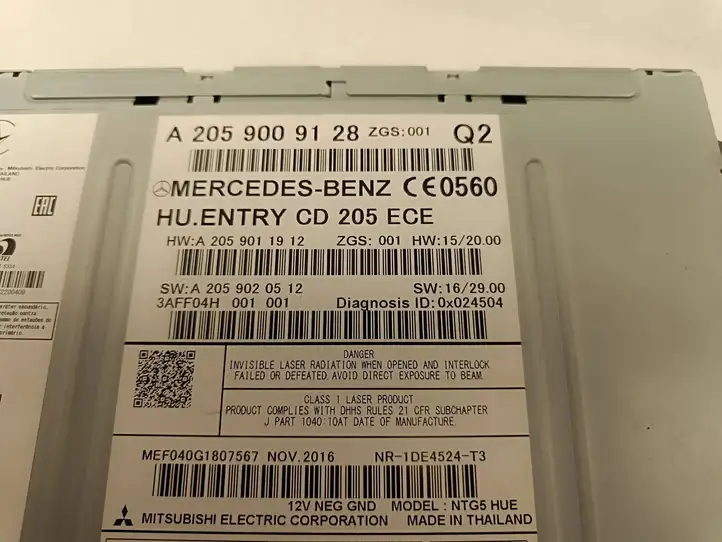 Mercedes-Benz C W205 (2014 - 2021) A2059009128 Магнитола / мультимедийная система — фото 6