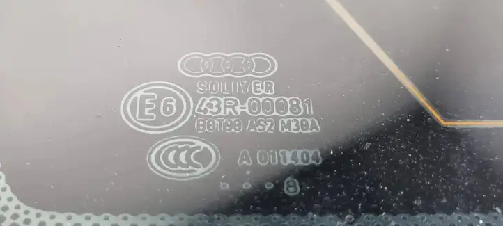 Audi A6 S6 C6 4F (2008 - 2011) Заднее боковое стекло — фото 2