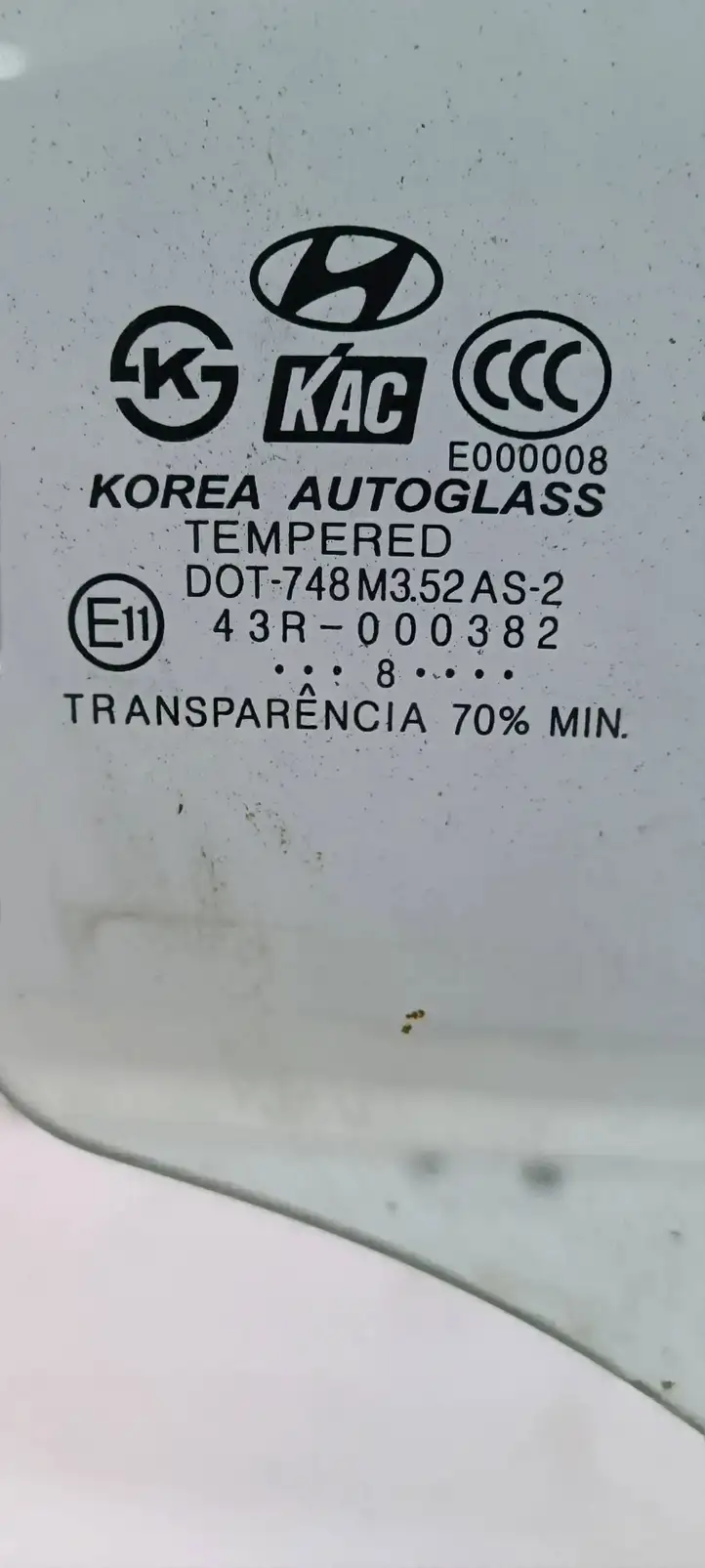 Hyundai Tucson JM (2004 - 2009) 43R000382 Стекло передней двери — фото 2