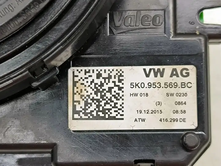 Skoda Superb B6 (3T) (2008 - 2015) 5K0953569BC Контактное кольцо SRS — фото 6
