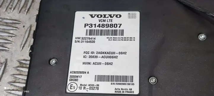 Volvo XC60 (2017 - ) 31489807 Модуль управления камерой — фото 2