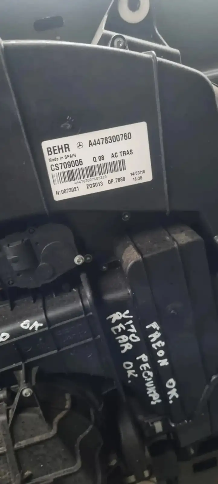 Mercedes-Benz Vito W447 (2014 - ) A4478300760 Комплект системы вентиляции салона — фото 9