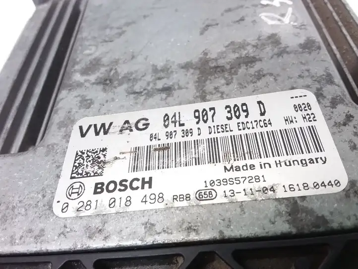 Skoda Octavia Mk3 (5E) (2013 - 2019) 04L907309D Блок управления двигателем (ЭБУ) — фото 4