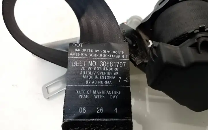 Volvo V50 (2004 - 2008) 30661797 Задний ремень безопасности — фото 5
