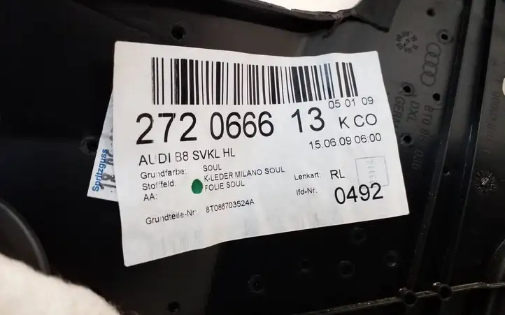 Audi A5 8T 8F (2007 - 2011) 8T006703524A Обшивка задней двери — фото 7