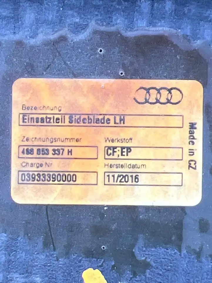 Audi R8 4S (2015 - ) 4S8853337H Накладка крыла — фото 4