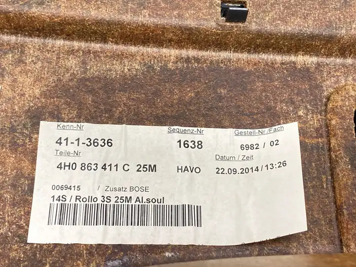Audi A8 S8 D4 4H (2013 - 2017) 4H4867505L Комплект потолочной обшивки — фото 18