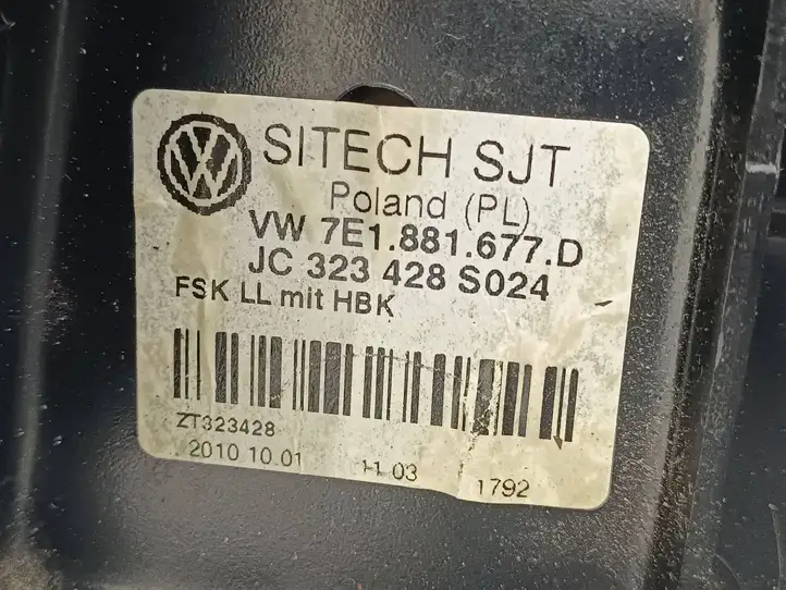 Volkswagen Transporter - Caravelle T5 (2009 - 2015) 7E1881677D Нижняя часть сиденья водителя — фото 5