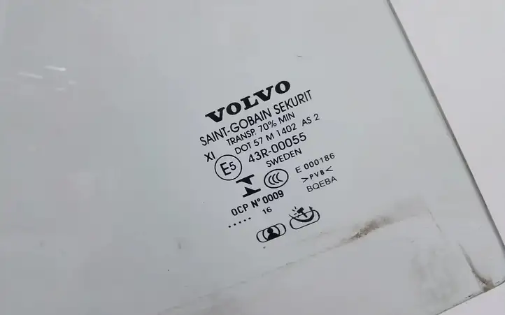 Volvo S90, V90 (2016 - 2020) 43R00055 Стекло задней двери — фото 3