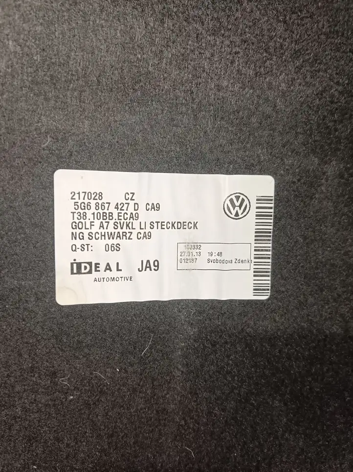 Volkswagen Golf VII (2013 - 2019) 5G6867427D Боковая обшивка багажника — фото 2