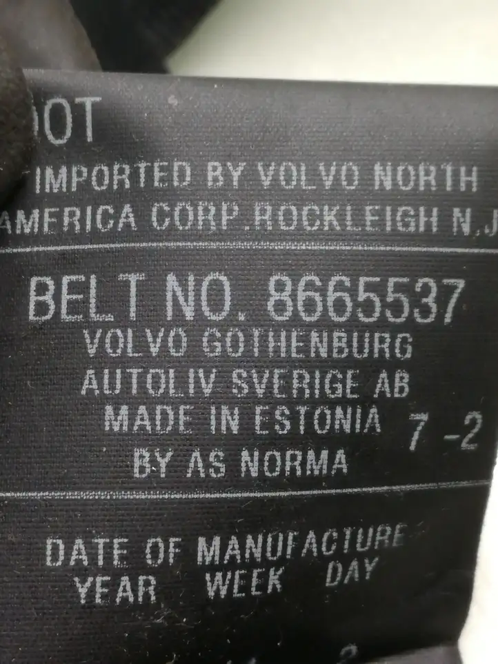 Volvo V50 (2004 - 2008) 6029327R Задний ремень безопасности — фото 5