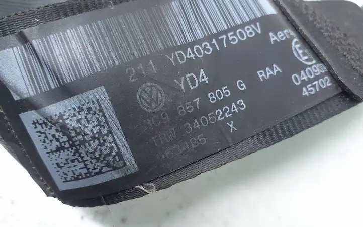 Volkswagen PASSAT B6 (2005 - 2010) 3C9857805G Задний ремень безопасности — фото 2