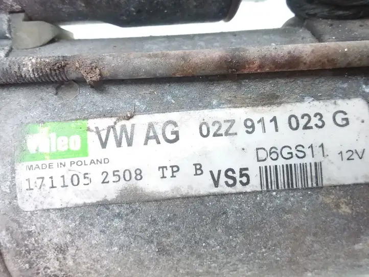 Volkswagen PASSAT B6 (2005 - 2010) 02Z911023G Стартер — фото 3