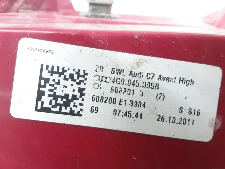 Audi A6 C7 (2011 - 2014) 4G9945095B Задний фонарь в кузове — фото 4