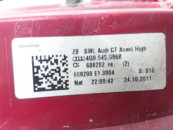 Audi A6 C7 (2011 - 2014) 4G9945096B Задний фонарь в кузове — фото 4
