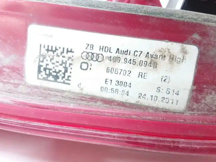 Audi A6 C7 (2011 - 2014) 4G9945094B Задний фонарь в крышке багажника — фото 4