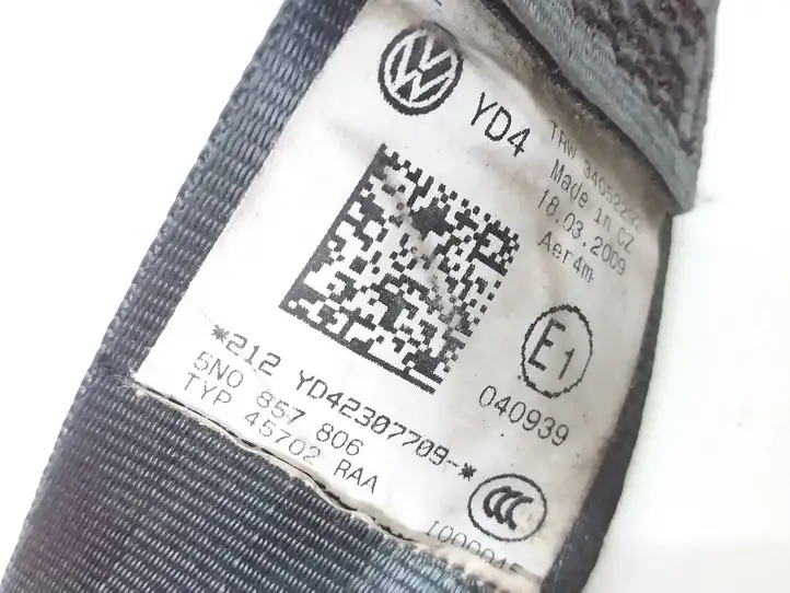 Volkswagen Tiguan (2007 - 2011) 5N0857806 Задний ремень безопасности — фото 2