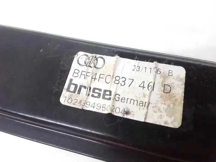 Audi A6 S6 C6 4F (2004 - 2008) 4F0837461D Стеклоподъемник передней двери (без мотора) — фото 3