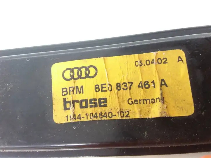 Audi A4 S4 B6 8E 8H (2000 - 2006) 8E0837461A Стеклоподъемник передней двери (без мотора) — фото 3