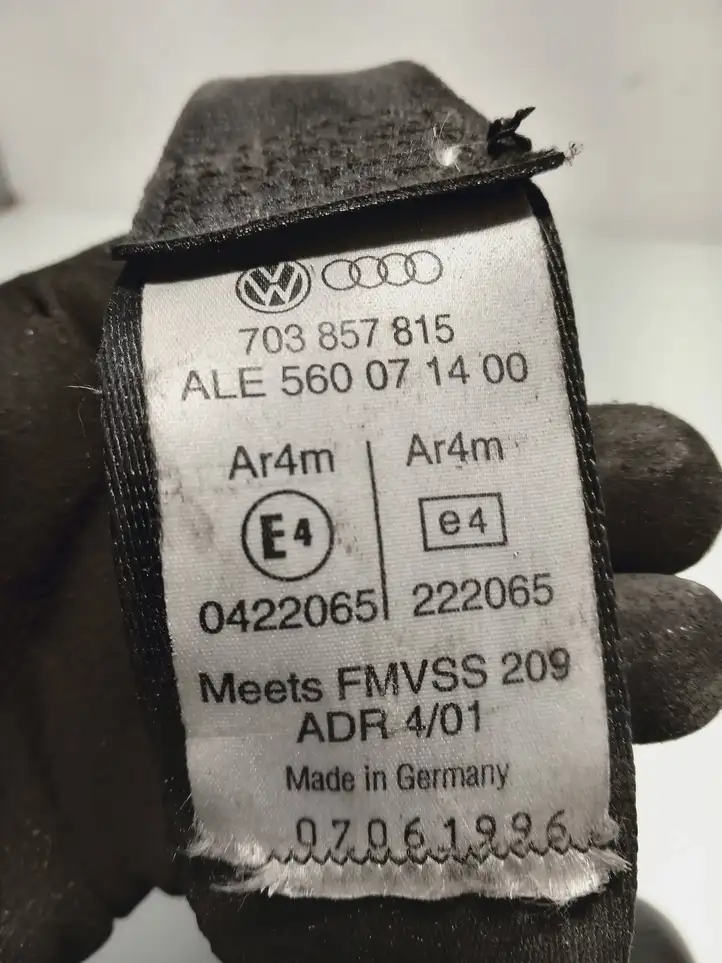 Volkswagen Multivan T4 (1991 - 2003) 703857815 Ремень безопасности 3-го ряда — фото 3
