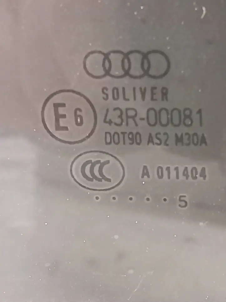 Audi A4 S4 B7 8E 8H (2004 - 2009) 43R00081 Стекло задней двери — фото 2