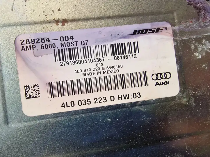 Audi Q7 4L (2005 - 2009) 4L0035223D Усилитель звука — фото 3
