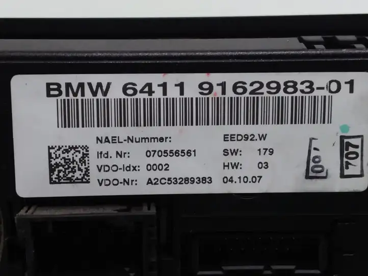 BMW 3 E90 E91 (2005 - 2012) 9162983 Блок управления климат-контролем — фото 6